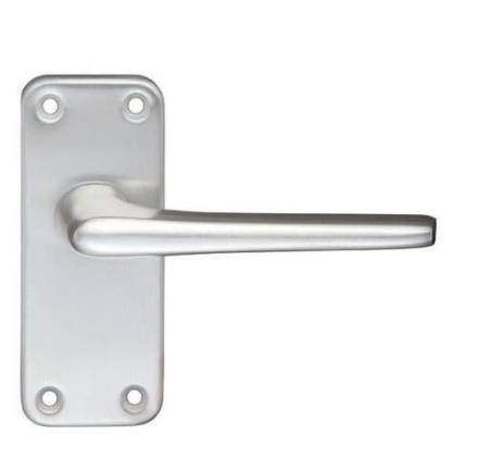 Zoo Hardware ZCA22SA Contract Aluminium Lever on Latch Backplate Satin Anodised Aluminium