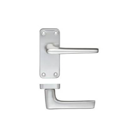 Zoo Hardware ZCA22SA Contract Aluminium Lever on Latch Backplate Satin Anodised Aluminium