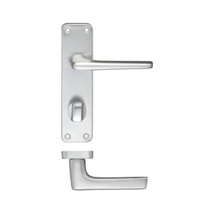 Zoo Hardware ZCA23SA Contract Aluminium SAA Lever on Bathroom Backplate