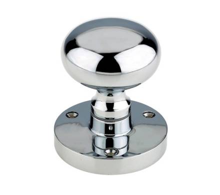 Zoo Hardware ZCB35CP Contract Mushroom Mortice Knob Polished Chrome 52mm (Pair)