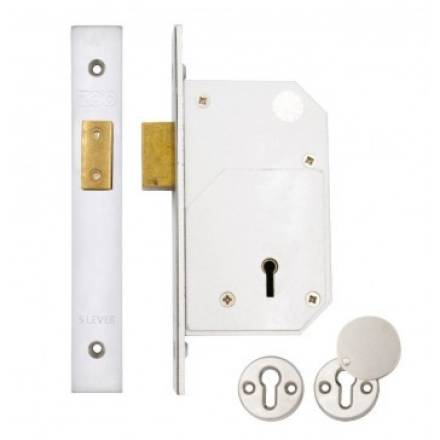 Zoo Hardware 5 Lever Deadlock 73mm Satin Stainless Chubb 3G110 Retro-Fit c/w Escutcheon