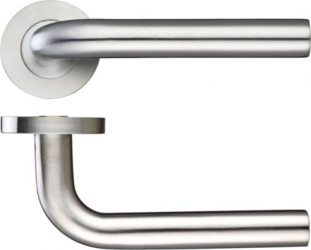 Zoo Hardware ZCS020SS 19mm Radius Lever on Round Rose Satin Stainless Steel