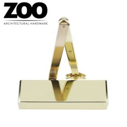 Zoo Hardware ZDC0024A Size 2-4 Overhead Door Closer Polished Brass