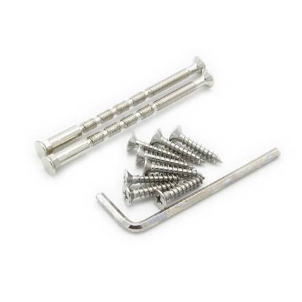 Zoo Hardware ZFP01 Spare Fixing Pack for ZCS and Vier Levers - Satin Stainless (Pkt 2)