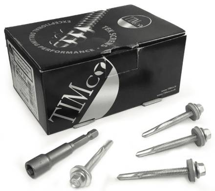 TIMCO Metal Construction Heavy Section Hex Self-Drilling TEK Screw Zinc 5.5 x 65mm