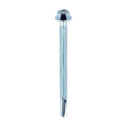 TIMCO Metal Construction Heavy Section Tek Screw Hex Self-Drilling Zinc 5.5 x 80mm