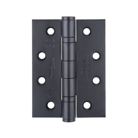 Zoo Hardware ZHSS243PCB Grade 13 Ball Bearing Butt Hinge 102x76x3mm Powder Coated Black Pair