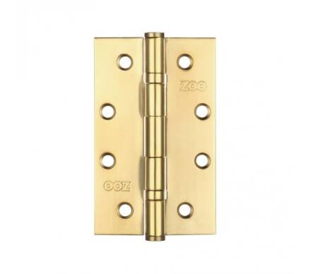 Zoo Hardware Slim Knuckle Ball Bearing Hinge 102 x 63mm PVD Brass Finish (Pair)