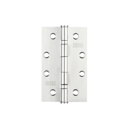 Zoo Hardware Slim Knuckle Bearing Hinge Grade 201 Polished Stainless Steel 102 x 63mm (Pair)
