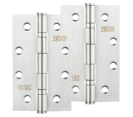 Zoo Hardware Slim Knuckle Bearing Hinge Satin Stainless Steel 102 x 63 x 2.5mm (Pair)