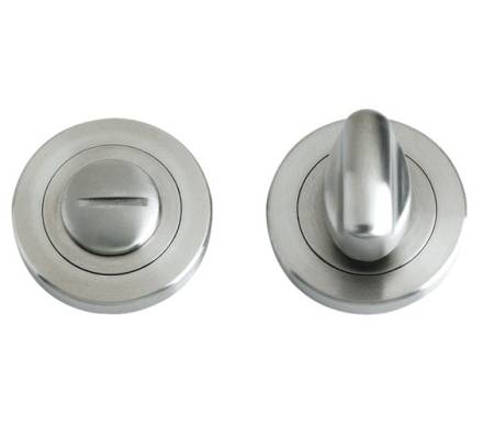 Zoo Hardware ZPS004SS Satin Stainless Steel Bathroom Turn and Release