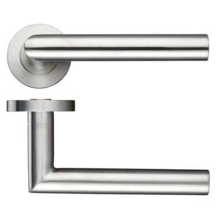 Zoo Hardware ZPS Mitred Lever on Rose Satin Stainless Steel - 19mm