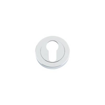 Zoo Hardware Euro Profile Escutcheon 50mm Diameter Polished Chrome