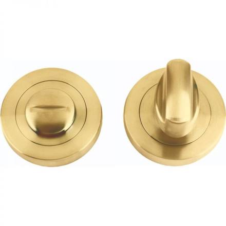 Zoo Hardware Stanza ZPZ004 Turn and Release on Round Rose - Favo Satin Brass