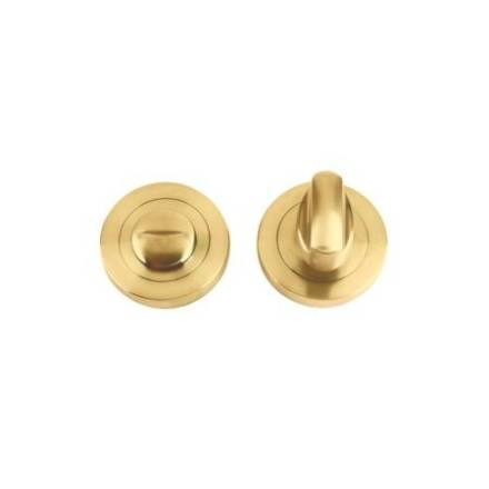 Zoo Hardware Stanza ZPZ004 Turn and Release on Round Rose - Favo Satin Brass