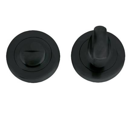 Zoo Hardware Stanza ZPZ004-OMB Turn and Release on Round Rose - Oscuro Matt Black