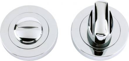 Zoo Hardware ZPZ004CP Turn and Release with Escutcheons and 5mm Spindle - 50mm Polished Chrome