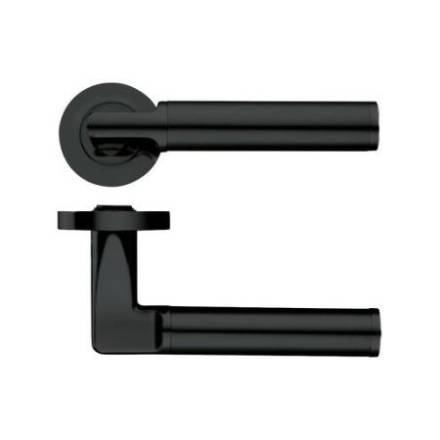 Zoo Hardware Milan Lever on Screw-On Rose - Matt Black (ZPZ030-OMB)
