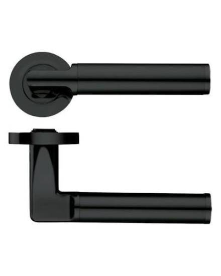 Zoo Hardware Milan Lever on Screw-On Rose - Matt Black (ZPZ030-OMB)