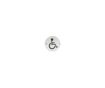 Zoo Hardware ZSS07SS Disabled Facilities Symbol Door Sign 76mm Satin Stainless Steel