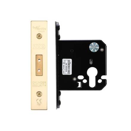 Zoo Hardware Euro Profile Deadlock 76mm PVD Brass Forend and Strike