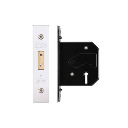 Zoo Hardware ZURD364SS 3 Lever Replacement Deadlock 64mm Satin Stainless Steel