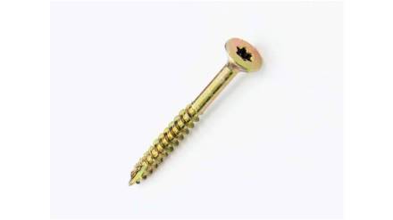 Unifix Vortex Pozidriv Countersunk Wood Screw Yellow Passivated Zinc Plated 3.5 x 16mm (Box 200)